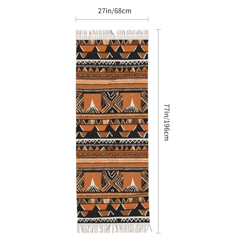 African Mud Cloth Tribal Soft Ladies' Scarves In Winter,Oversized Scarves,Fashionable Long Shawl Scarves 5