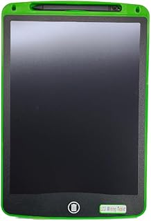 سبورة سحرية للأطفال، تابلت تفاعلي LCD للكتابة والرسم مع زر مسح فوري، العاب تعليمية للبنات والاولاد، لوحة رسم الكترونية (اخضر, 12 بوصة)