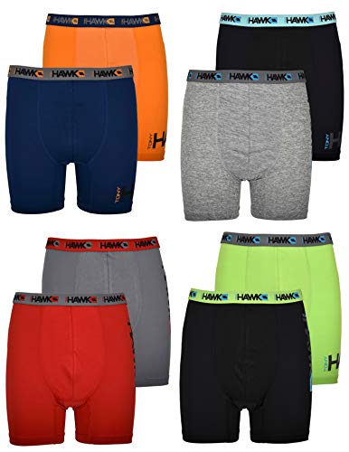 Boys' Boxer Briefs 8-Pack Performance Dri Fusion Tech Compression No Fly Underwear