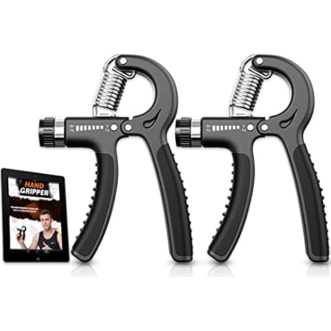 2 Grip Strengtheners - 5-60 kg Adjustable Hand Exercisers Forearm Strengtheners for Improved Strength & Grip Rehabilitation Exerciser for Strong Hands Wrists Arms Cover