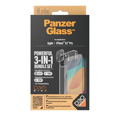 Pack de protection 3-en-1 PanzerGlass pour Apple iPhone 15 Pro - 3