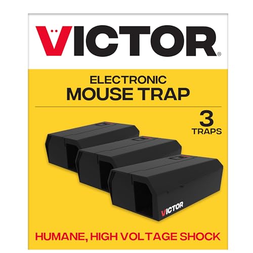 Victor Humane Mouse Traps Indoor for Home - M250BSR-3 - No Touch Electric Mouse Traps for Home, Pack of 3