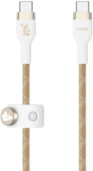 【スターミッキー】Belkin USB-C to USB-C 編組シリコン ケーブル MacBook/iPad mini/iPad Pro/iPad Air/Galaxy/Androidスマートフォン対応 急速充電 PD対応 超高耐久 2メートル ブラック BOOST CHARGE↑Flex CAB011qc2MWG-DY