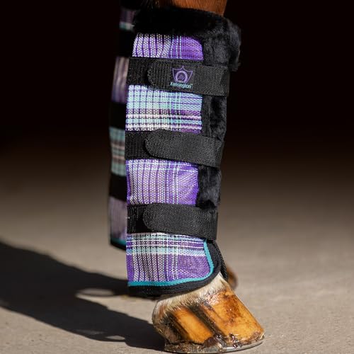 Image of Kensington Protective Products Horse Fly Boots - Fleece Trimmed - Stay-Up Technology - Protection from Insect Bites and UV Rays - Sold in Pairs (2 Boots)
