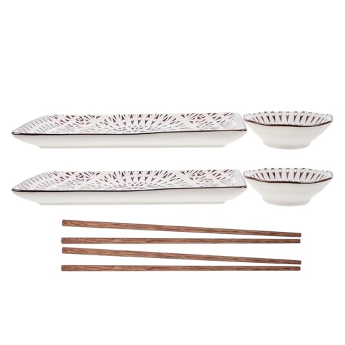 Set de platos japoneses de cerámica para sushi miniatura 1
