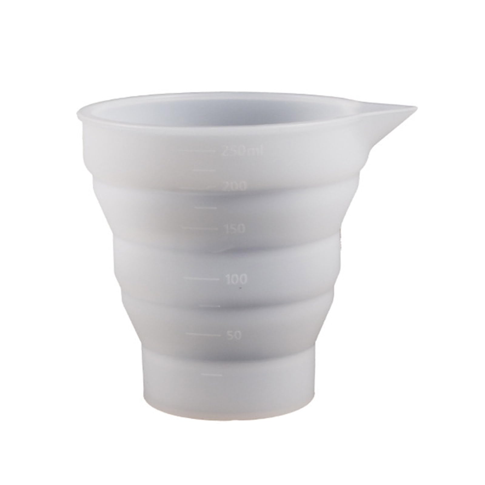 oringnat Foldable Silicone Measuring Cup Mold Folding Cup Epoxy Resin Casting Mould Jewelry Tool for Resin Art and