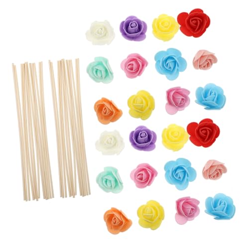 ULDIGI Elegant Aromatherapy Rattan Diffuser Sticks 24pcs Assorted Scents for Home Decor
