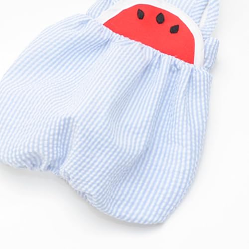 Disfraz para perro pantalón tirantes sandía azul talla S miniatura 2