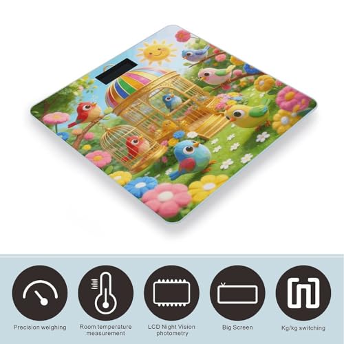 Báscula digital Golden Aviary Garden con pantalla LCD grande miniatura 3