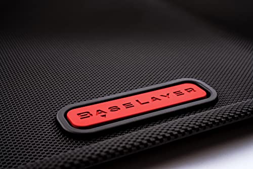 Baselayer Front Car Mat Kit For Ford F-150 Trucks - Custom Fitted Waterproof Floor Mat For 2015+ F-150 Vehicles, F-150 Lightning, Durable All-Weather Mats - Made In Usa (Red) #TOP3