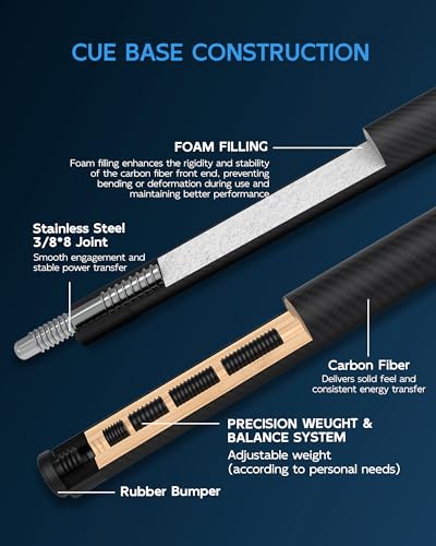 Tacó de Billar CRICAL Carbon Fiber de 57 pulgadas miniatura 3