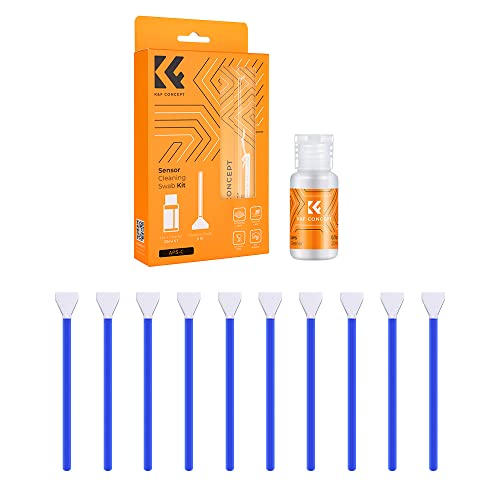 K&F Concept 16mm APSC Sensor Cleaning Swab*10 + 20ml Sensor Cleaner, DSLR SLR Digital Camera