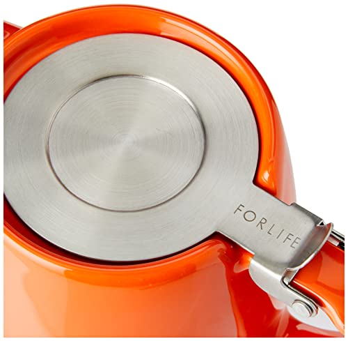 Image of Forlife Stump Teapot 530 mL, 18 Oz, Carrot, Ceramic