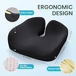 Benazcap Memory Foam Seat Cushion, Ergonomic Office Chair Cushion - Image 2