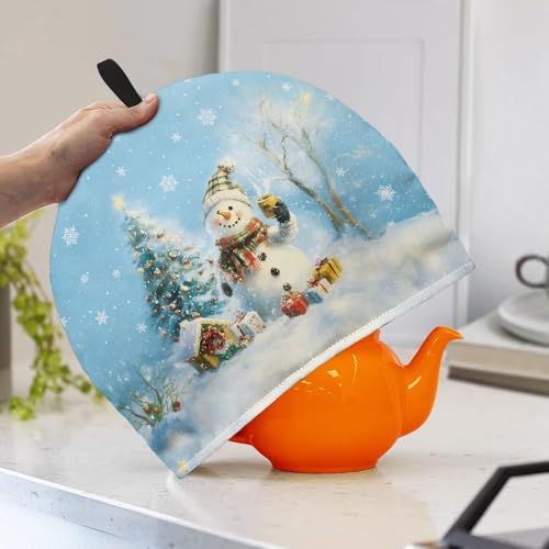 Image of Cute Dogs Tea Cozy for Teapot - Insulated Soft Tea Cozie Covers Small Teapot Warmers for Keeping Warm, Dust Cover, Christmas