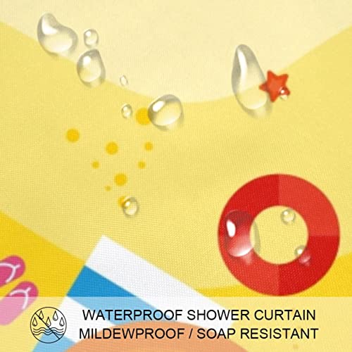 Rideau de douche imperméable bord de mer pour une ambiance vacances de rêve