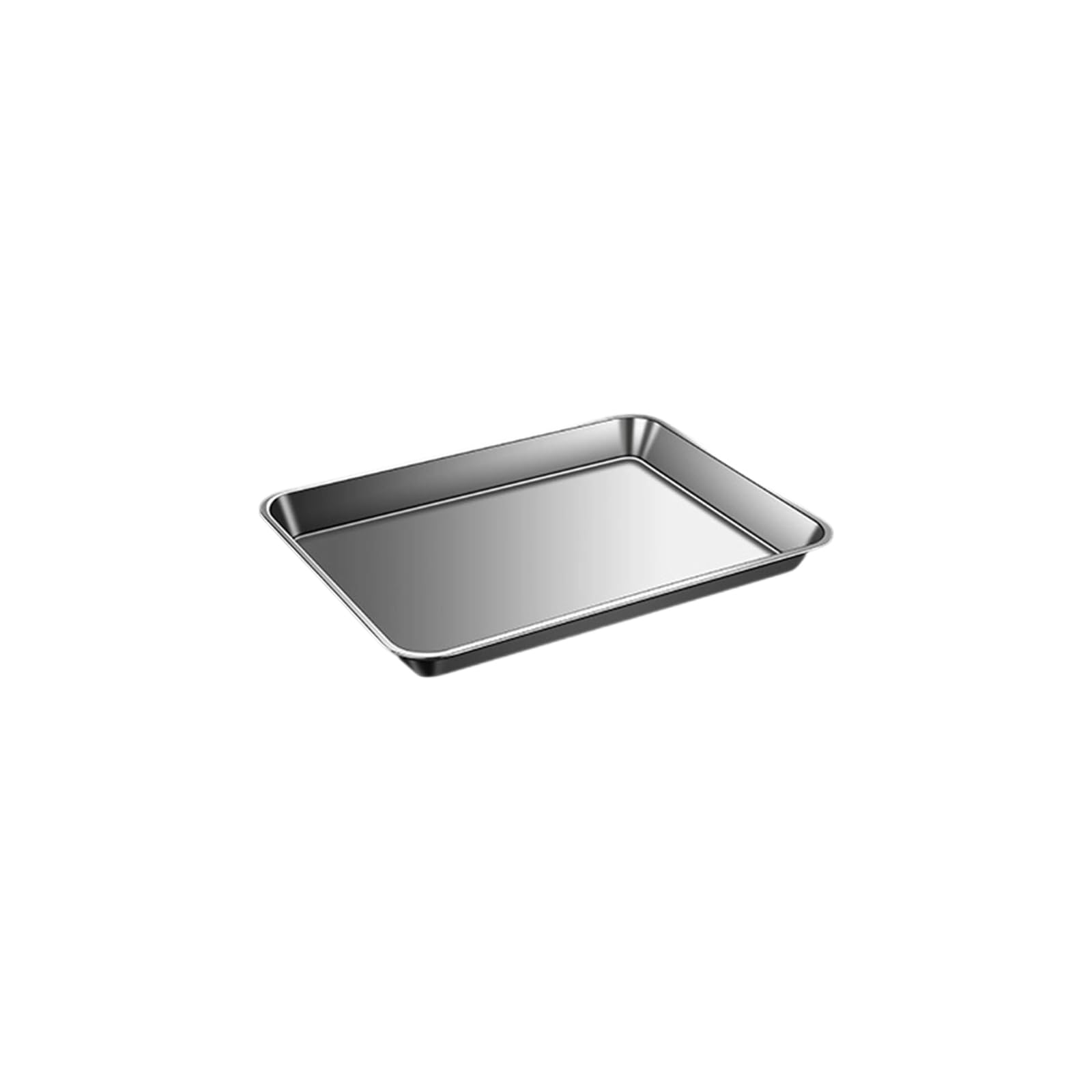 Tsophreniq 304 Stainless Steel Cookie Sheet Rectangular Flat Bottom Oven Tray for Pastries and Breads Rustproof Barbecue Professional Baking Tray with Even Heat Distribution