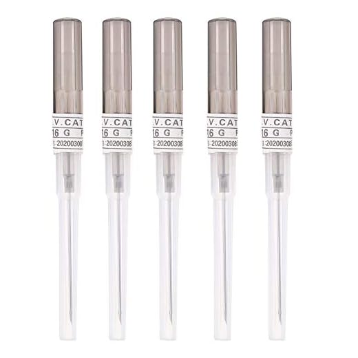 Piercing Needles,5pcs 16G Gauge Steel Catheter Piercing Needles Supply