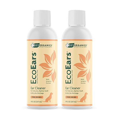Vet Organics EcoEars Dog Ear Cleaner. Natural Multi-Action Formula. for Itch, Head Shaking, Discharge & Smell. Naturally Cleanses Away Common Problems. 100% Guaranteed | 2pk