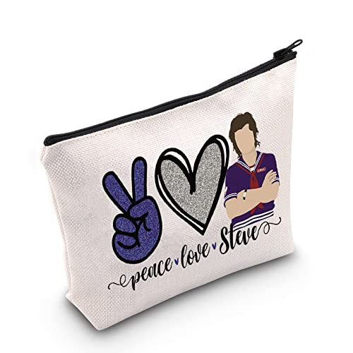 TSOTMO TV Show Merchandise Gifts Peace Love Steve Cosmetic Bag For Steve Fans TV Show Inspired Bag Gifts For TV Show Lovers Gift (Steve)