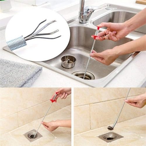 Ehigta 116 inch Drain Snake Flexible Grabber Claw – Toilet Snake Drain Claw for Clog Remover & Pick Up Small Items — view 6