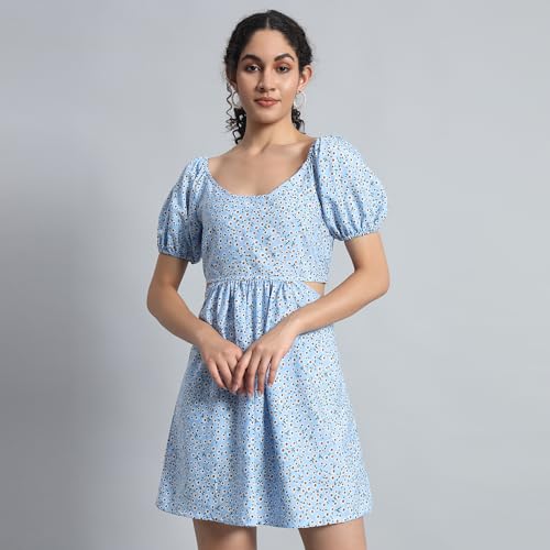 Image of Mehrang Fashion Western Dress || Stretchable Solid Sleeveles Frill Dress for Women || Western Dresses for Women || Dress for Women|| Summer Short Dresses for Women