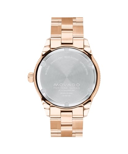 Movado Heritage Series Calendoplan S Men's Watch - Swiss Quartz Movement, Stainless Steel Link Bracelet - 5 ATM Water Resistance - Sport Luxury Fashion Timepiece for Him - 43mm3