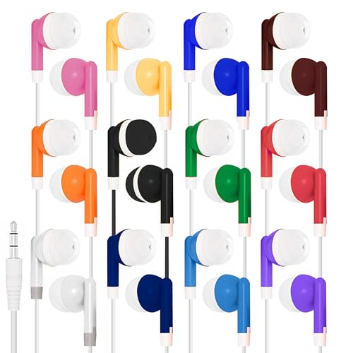 Auriculares para niños con cable tipo lote de 50 unidades para aulas multimedia