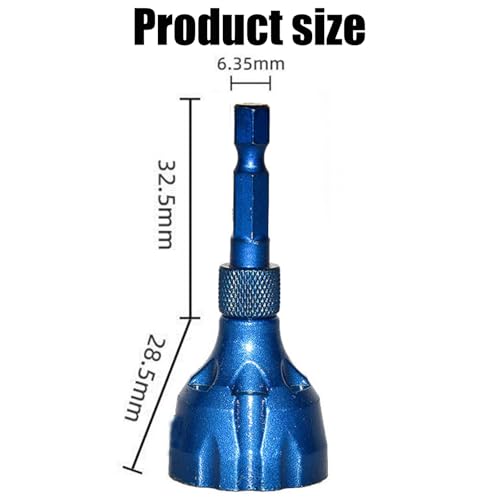 Aussen Entgrater, Externes Entgrat/Fasenwerkzeug, Sechskantschaft Entgratwerkzeug für Gewinde Reparatur, Entgraten Externe Fasen Werkzeug, Metall Entgraten Werkzeug, für 3 mm bis 20 mm, Blau