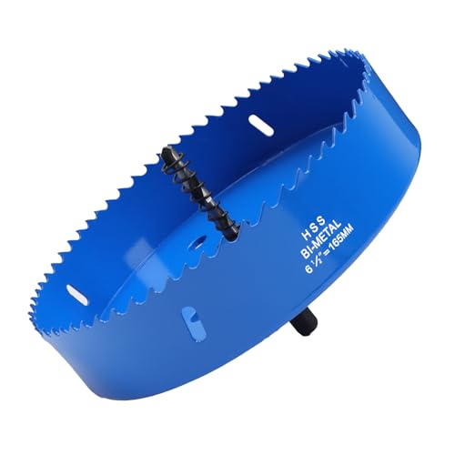 Image of 6.5 Inches /165mm Bi-Metal Hole Saw w /Arbor & Pilot Bit