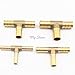 1Pc 6-19mm Brass T Hose Joiner Piece 3 Way Fuel Water Air Pipe TEE Connector - (Color: 14mm)