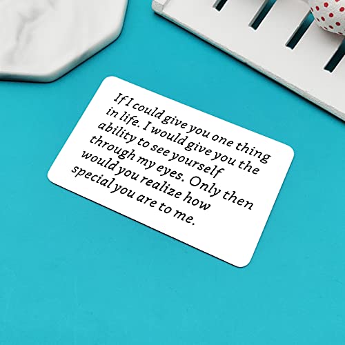 Xiahuyu Engraved Wallet Card Insert for Boyfriend Girlfriend Husband Wife If I Could Give You Thing In Life Inspirational Gifts for Daughter Son Valentines Christmas Birthday Gifts for Friend Family4