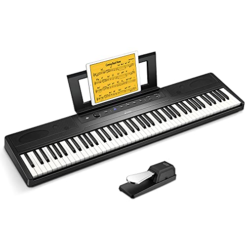Donner DEP-45 Beginner Digital Piano, 88 Key Electric Keyboard Piano, Portable Electric Piano Keyboard W/Sustain Pedal, Bluetooth MIDI, Supports PC/Tablet/Cell Phone Connecting, Headphone Audio Output Donner DEP-45 Beginner Digital Piano, 88 Key Electric Keyboard Piano, Portable Electric Piano Keyboard W/Sustain Pedal, Bluetooth MIDI, Supports PC/Tablet/Cell Phone Connecting, Headphone Audio Output