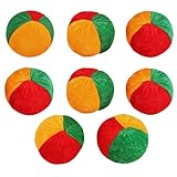 8 Pack Lightweight Footbag Balls – Eco-Friendly Suede Hacky Sacks for Adults & Beginners, Juggling Balls with Tri-Color Design, Soft Non-Burst Kick Balls for Footbag Sports, Outdoor Games
