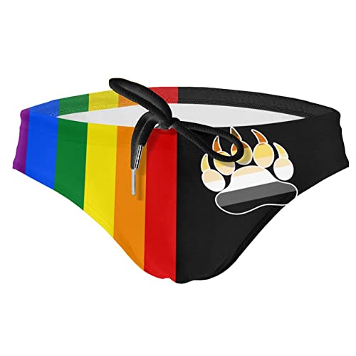 Mexican-American Flag Men's Swimwear Briefs Triangle Thong Trunks Swimming Diving Surfing