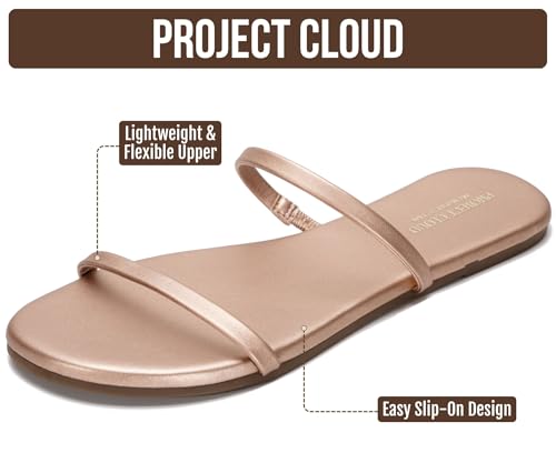 Image of Project Cloud Summer Sandals for Women with Memory Foam Insole (Transition) | Memory Foam Insole; Beach Flip Flops; Non-Slip Sole; Lightweight Double Straps; Summer Sandals for Women; Everyday Comfort