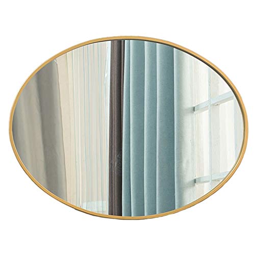  DERBUT Specchiera ovale Bagno in ferro battuto Specchio a parete Camera da letto Spogliatoio Specchio per il trucco Portico Specchio decorativo Specchio di bellezza