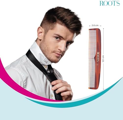 - Classic Comb | Dual Teeth For Styling & Detangling | Round Teeth prevent Hair & Scalp damage | For Women with Straight, Long, Wavy Hair | Wet & Dry use | Length - 4.7 Inch | Model No - 19