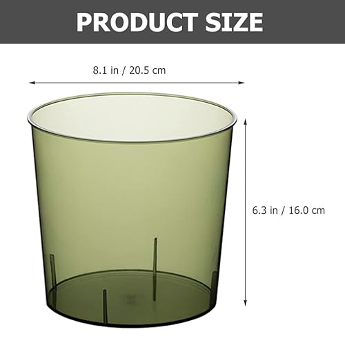 Miniatura 4 de LIFKOME Cubo de basura pequeño transparente para basura de plástico, contenedor de basura redondo transparente, contenedor de basura, contenedor de