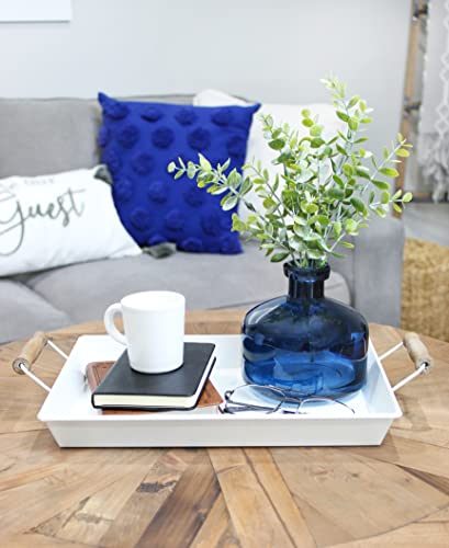 AuldHome-Design-Enamelware-Rustic-Trays-Set-of-2-Small-Medium-White-Farmhouse-Decor-Rectangular-Trays-wHandles AuldHome Design Enamelware Rustic Trays Set of 2 Small Medium White Farmhouse Decor Rectangular Trays wHandles