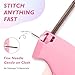 Stitch Gun for Clothes, Mini Stitchy Sewing Gun, Handheld Tagging Gun for Quick Clothing Fixer, Includes 6 Needles, 2000 Black Fasteners, 2000 White Fasteners