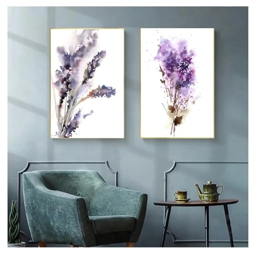 Toile florale lavande 20x30 cm pour raviver un mur blanc terne