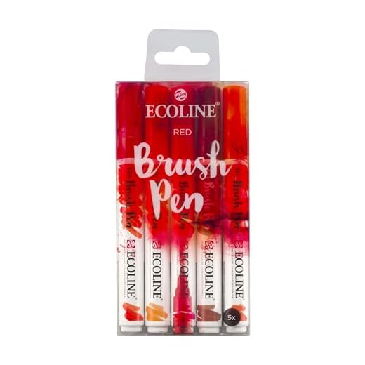 Talens Ecoline 5 brush pens"Red"