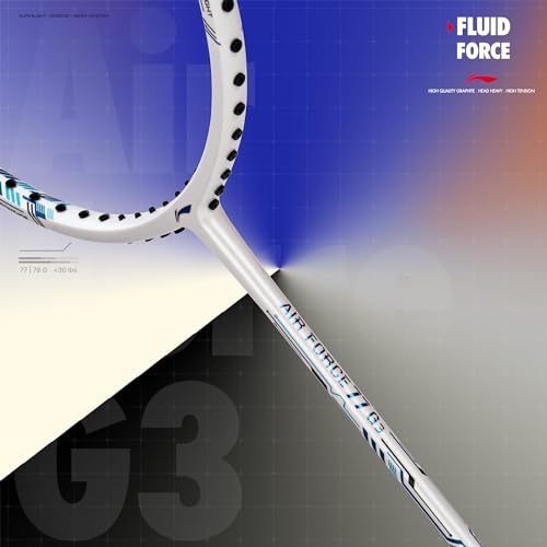 Image of Li-Ning Air Force G3 Badminton Racket with Full Cover | Max Tension : ≤30 lbs | Superlight Technology | Aerotec Beam | Dynamic Frame