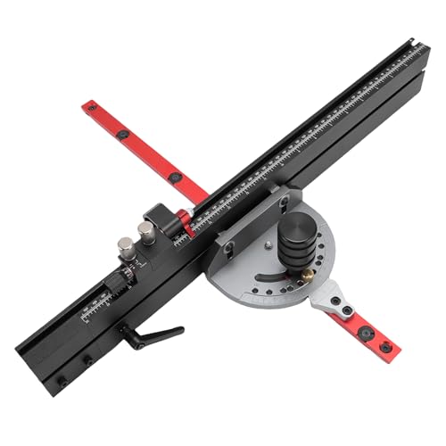 Luocute de Cerca de Extensión de Medidores Mitre con Ranura Estándar y Agujeros de Parada, Valla Telescópica y Parada, Micro Ajustable para el Enrutador de Sierra de Banda Tabla 3/8x3/4