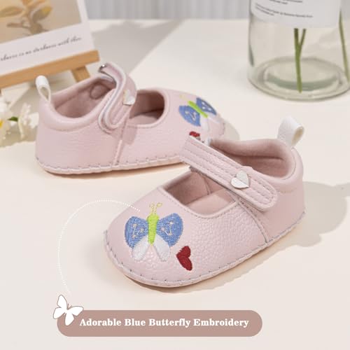 Image of Meckior Infant Baby Girl Sandals Soft Non-Slip Rubber Sole Handmade Princess Wedding Dress Shoes Toddler First Walkers