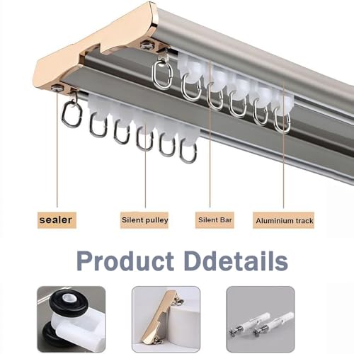 Double tringle de plafond réglable pour corriger les faux aplombs