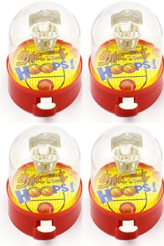 4Pcs Mini Finger Basketball Shooting Game, Handheld Desktop Table Basketball Game Development Educational for Reduce Stress Killing Time Games Game Time, Sports and Outdoor Play