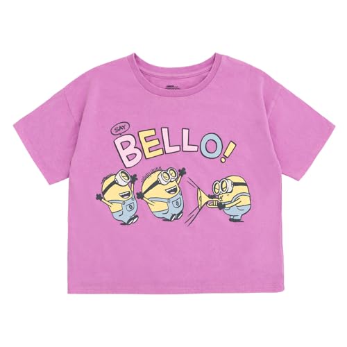 Minions Girls Boxy Drop Shoulder T-Shirt Little Kid to Big Kid Sizes (4-14-16) - Main Image