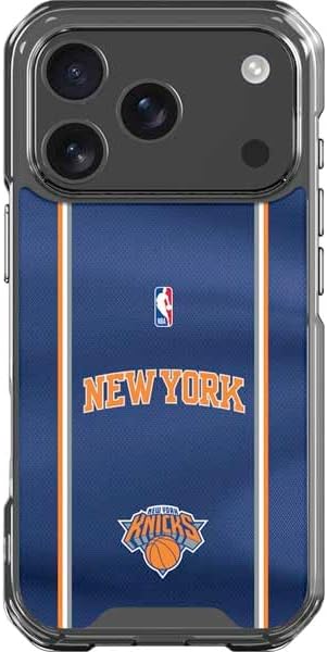 Skinit Clear Phone Case Compatible with iPhone 17 Pro - Officially Licensed NBA New York Knicks Distressed Design